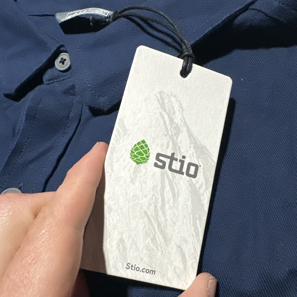 $95 Stio Miter Stretch Lightweight Flannel Shirt - Men's SZ XL NWT Blue - Picture 3 of 11